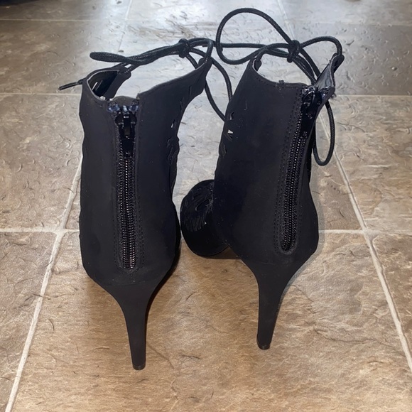 - Delicious DC74 Women Nubuck Peep Toe Gilly Tie Hollow Out Gladiator Boot… - Picture 6 of 11